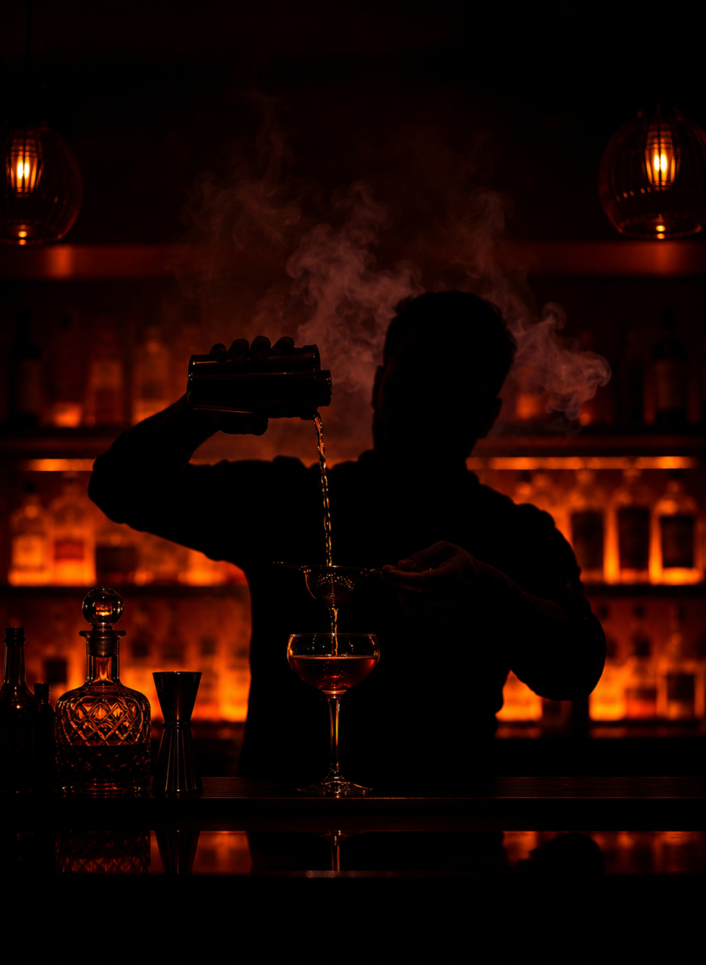 Barman při práci